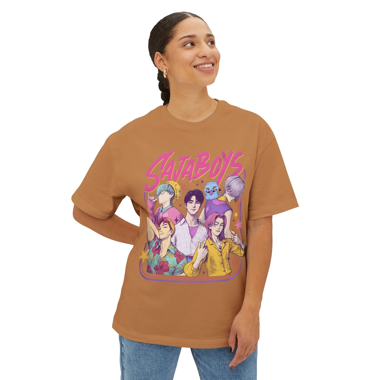K-Pop Boys: Unisex Oversized Boxy Tee