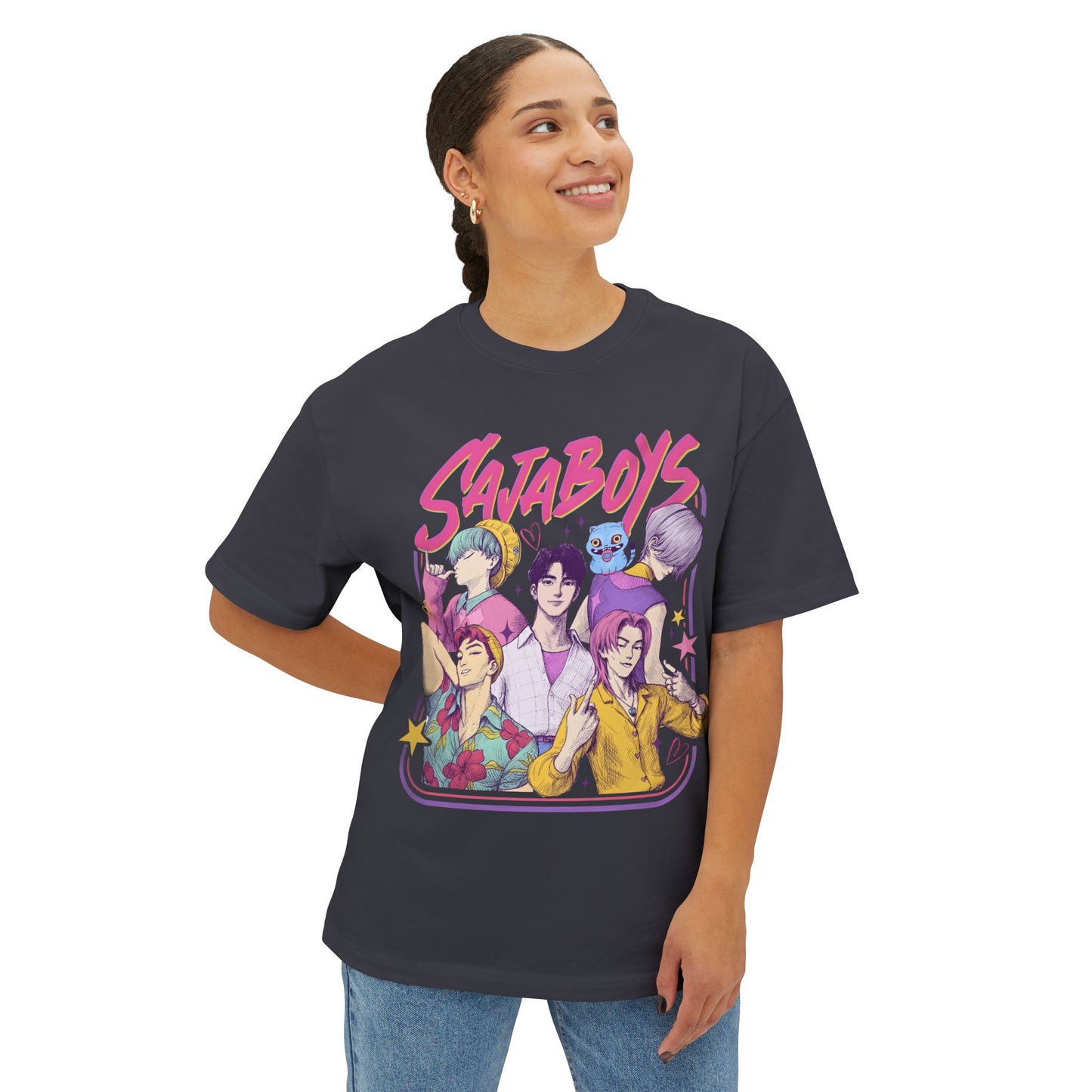 K-Pop Boys: Unisex Oversized Boxy Tee