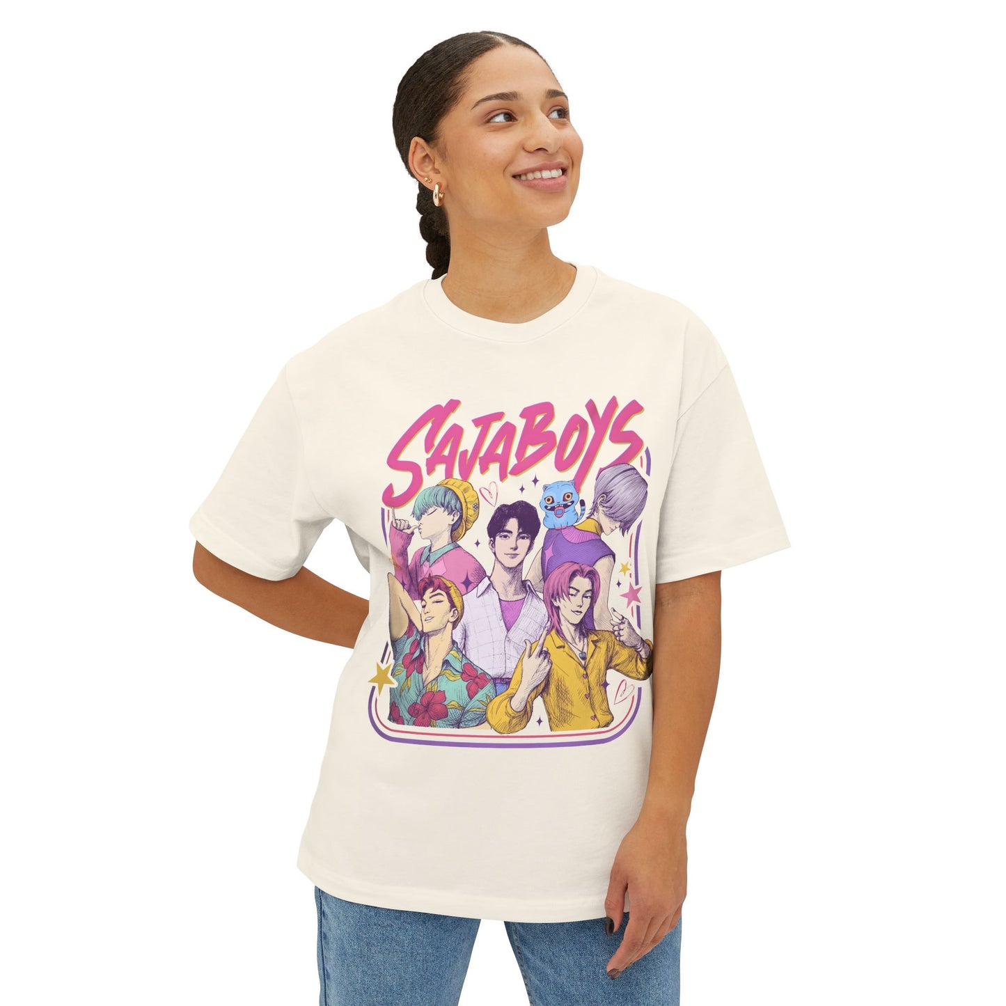 K-Pop Boys: Unisex Oversized Boxy Tee
