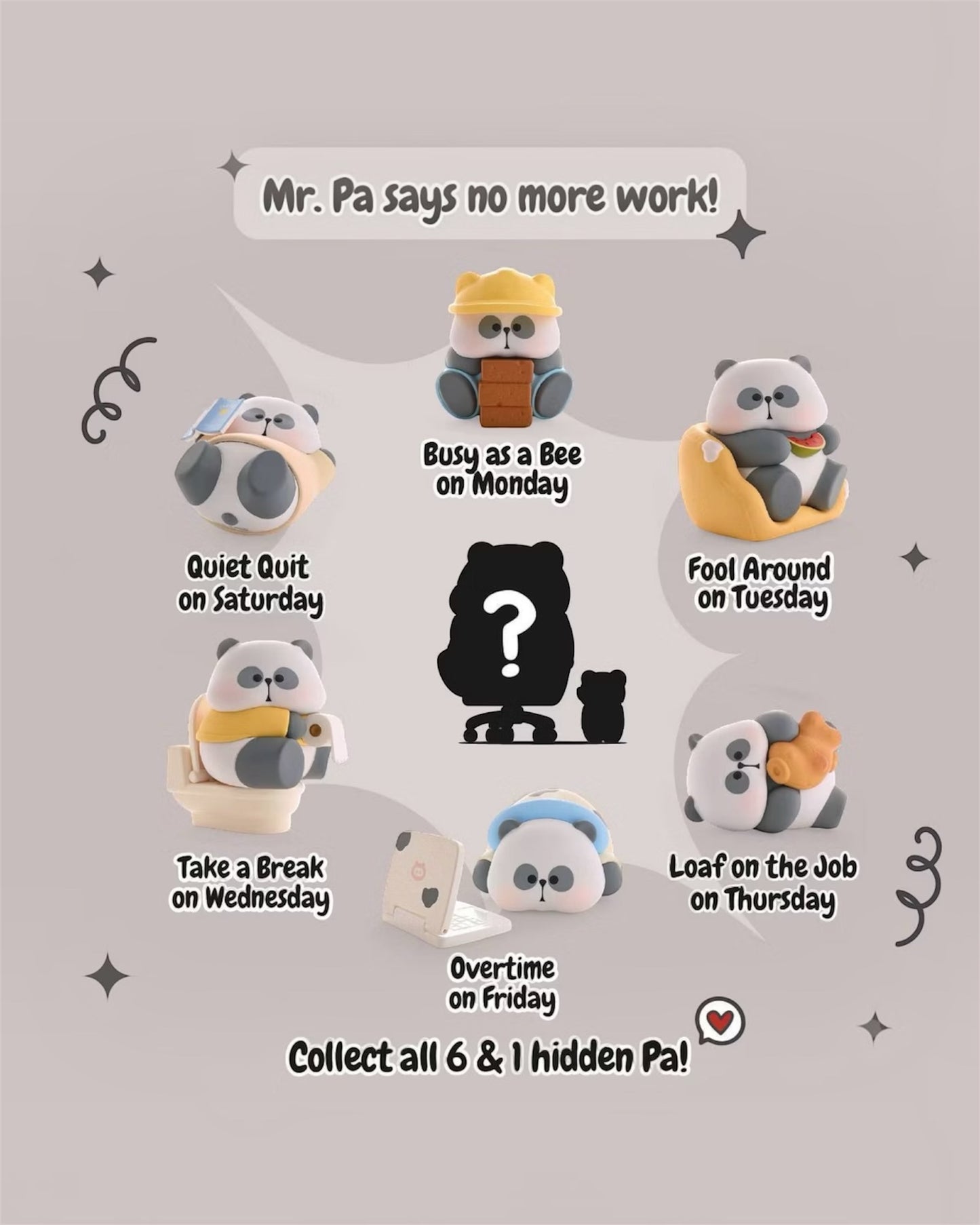 MR. PA Working Week Series Figurine Blind Box