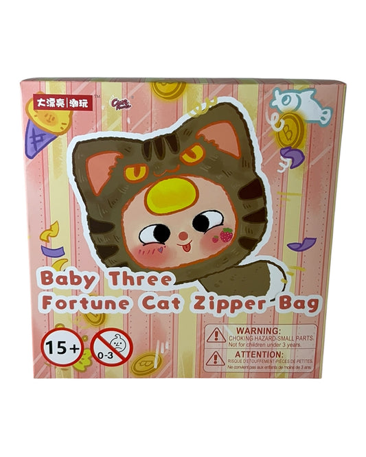 Baby Three Fortune Cat Zipper Bag Plush Blind Box