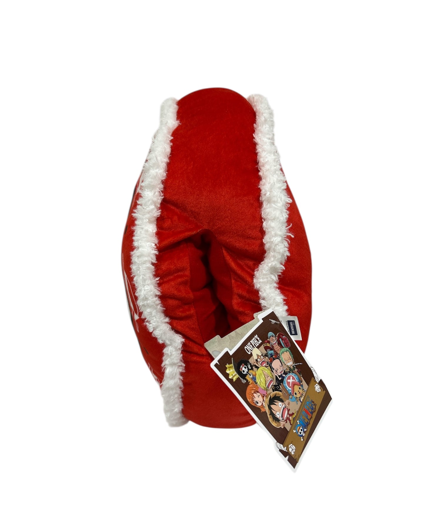 One Piece - Luffy double-sided round throw pillow, fluffy edges, and center hand space
