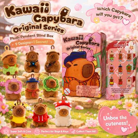 Kawaii Capybara Original Series Plush Pendant Blind Box